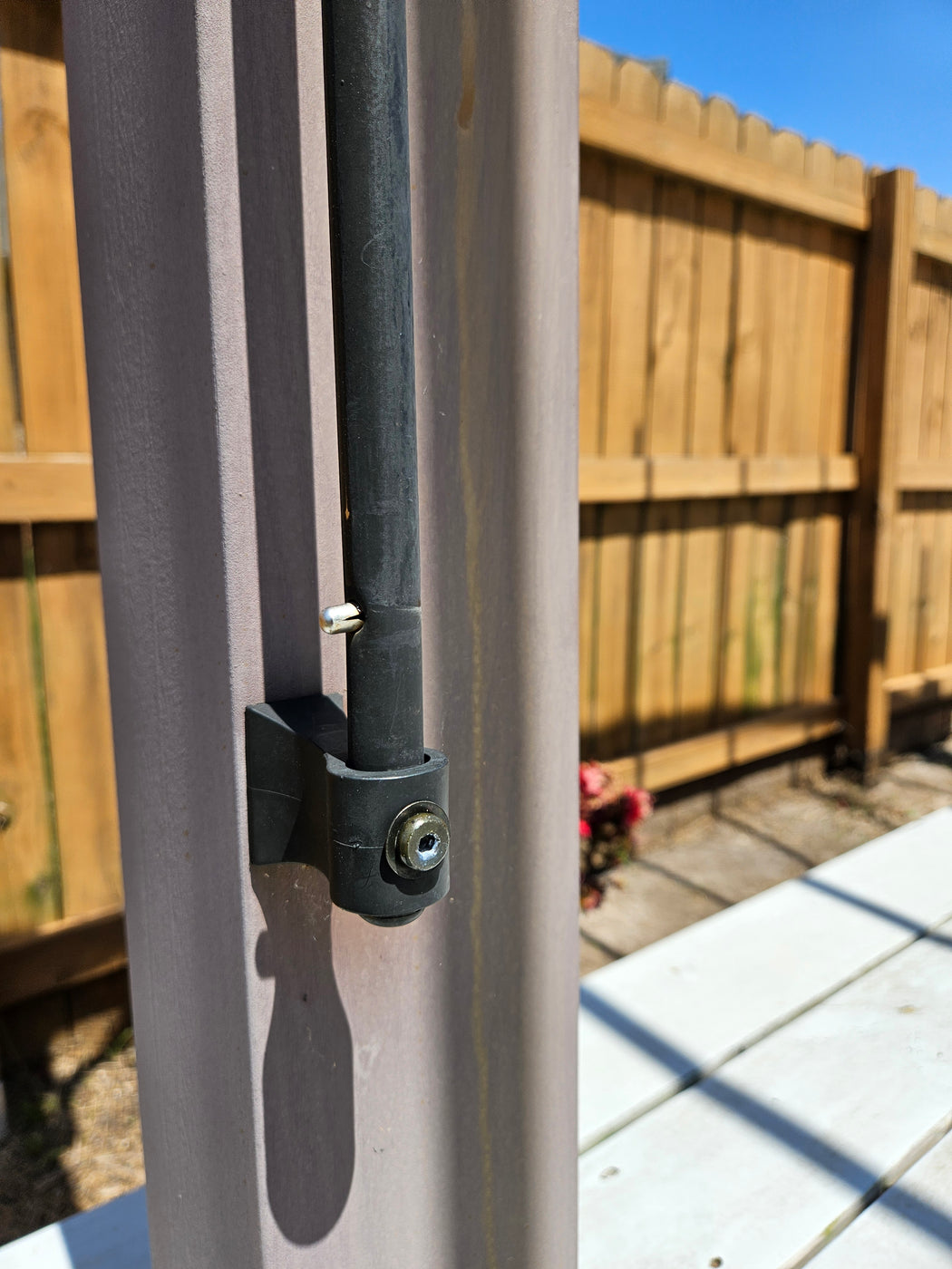 Heavy Duty Weighted Metal Pergola Rods with Large Stainless Steel Eye Bolts for Pergola with Guide Poles