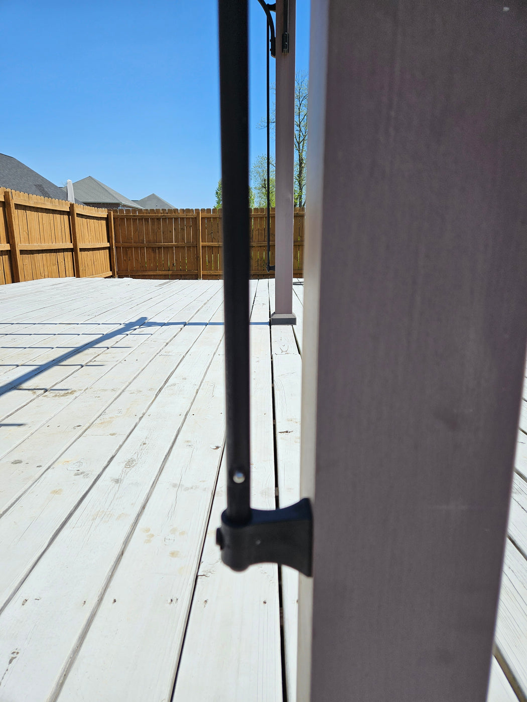 Heavy Duty Weighted Metal Pergola Rods with Large Stainless Steel Eye Bolts for Pergola with Guide Poles