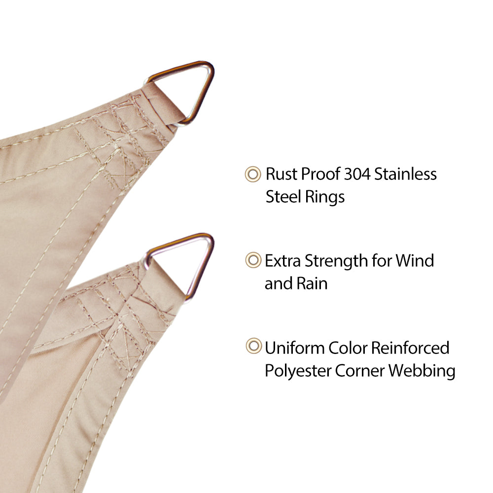 Waterproof Shade Sail Patio Awning Outdoor Garden Pool Sun Canopy Shelter Cover - 11 Colors Available
