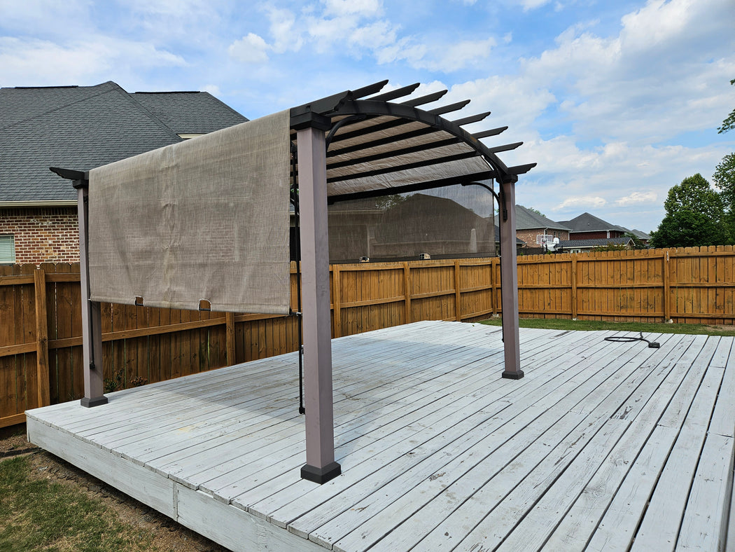 Heavy Duty Weighted Metal Pergola Rods with Large Stainless Steel Eye Bolts for Pergola with Guide Poles