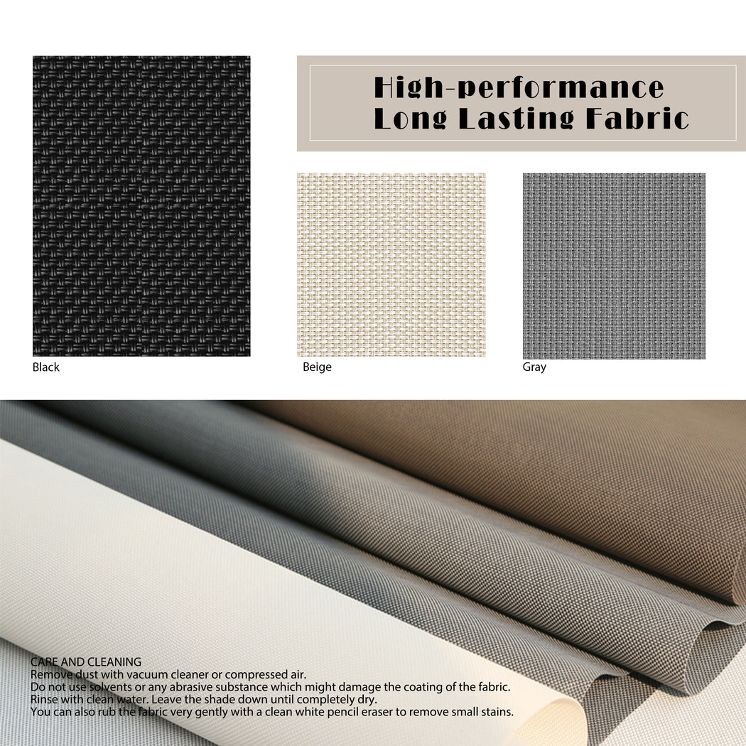 Custom Size (3ft Tall) 100% Blockage Luxury Durable PVC Coated Balcony Fence Privacy Screen - Grey/ Beige
