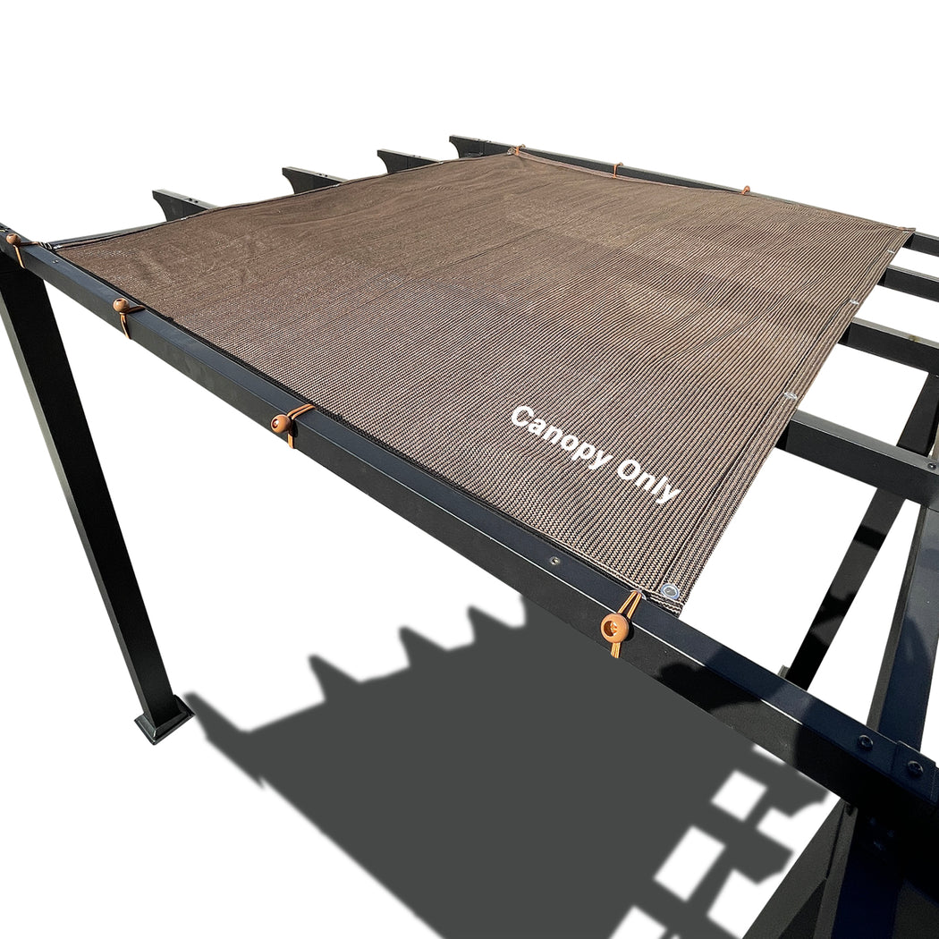 Custom Outdoor Pergola Sun Shade Cover Cloth Patio Canopy HDPE Permeable with Grommets Grey/Mocha Brown/Beige/Smoke Tan/Walnut/Sand