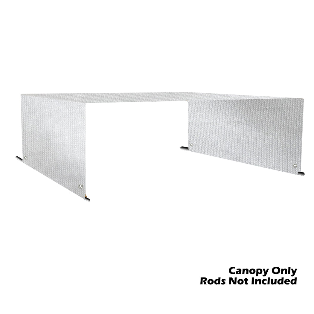 HDPE Sun Shade Rod Pocket Panel for Pergola - White (Pergola Not Included) *Rod Pockets on the Width (Length x Width)*
