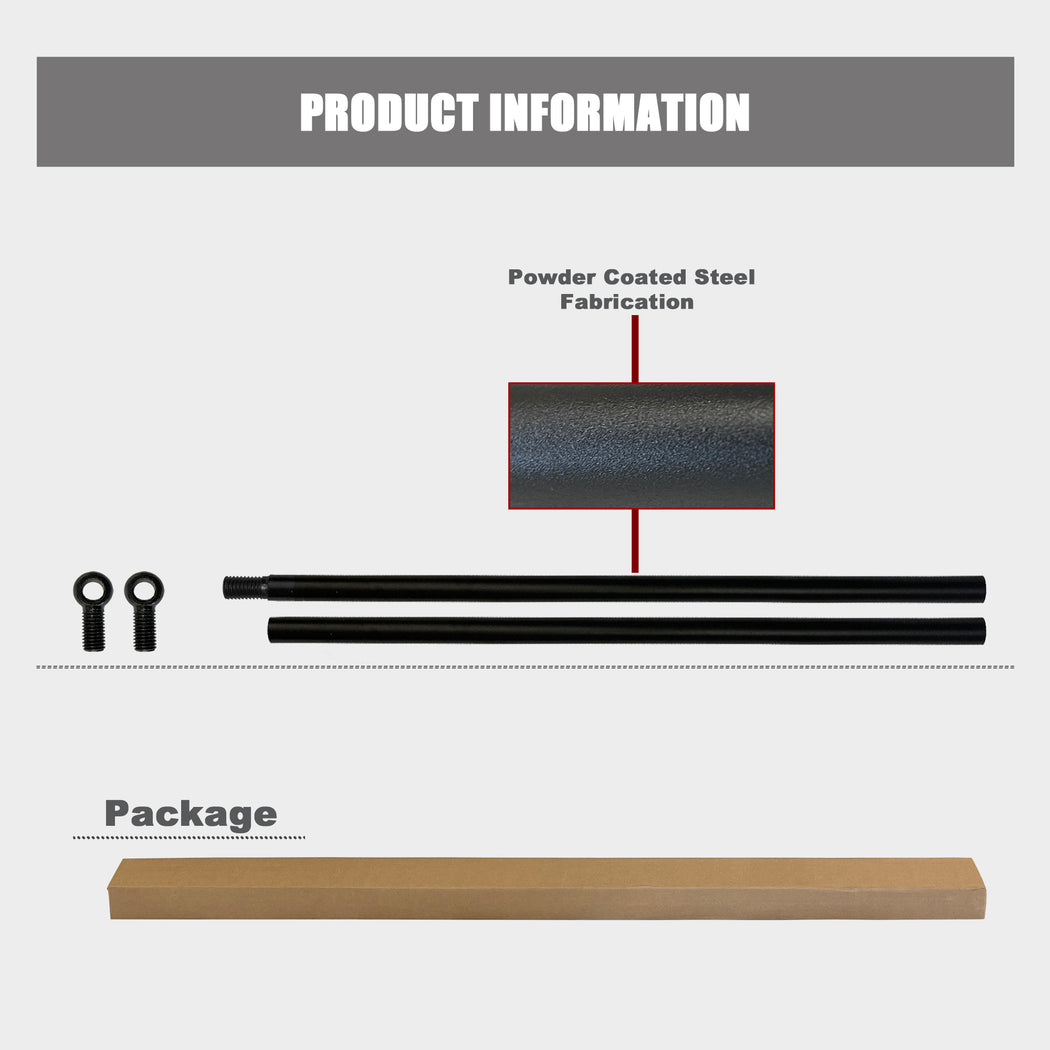 Heavy Duty Weighted Metal Rods with Eye Loops