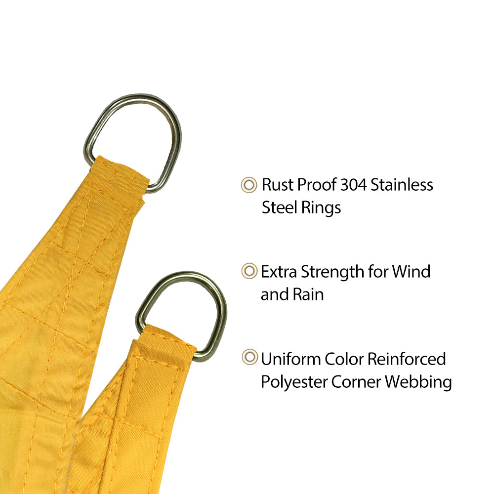 Custom Size (6ft x 10ft) Square Waterproof Woven Sun Shade Sail - Vibrant Colors