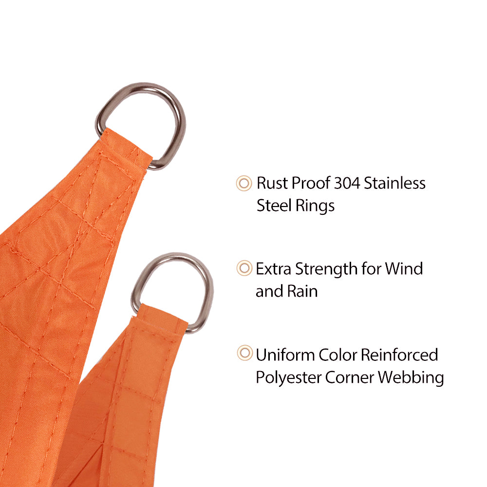Waterproof Shade Sail Patio Awning Outdoor Garden Pool Sun Canopy Shelter Cover - 11 Colors Available