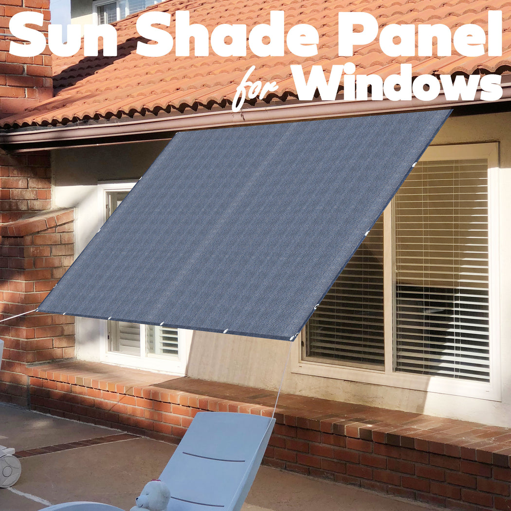 Patio Privacy Screen Shades Panel - Sun Shade Cloth with Grommets, Breathable Outdoor Privacy Shade, Pergola Side Shade for Patio Cover, Patio Privacy, Pergola Cover, Gazebo - Navy Grey