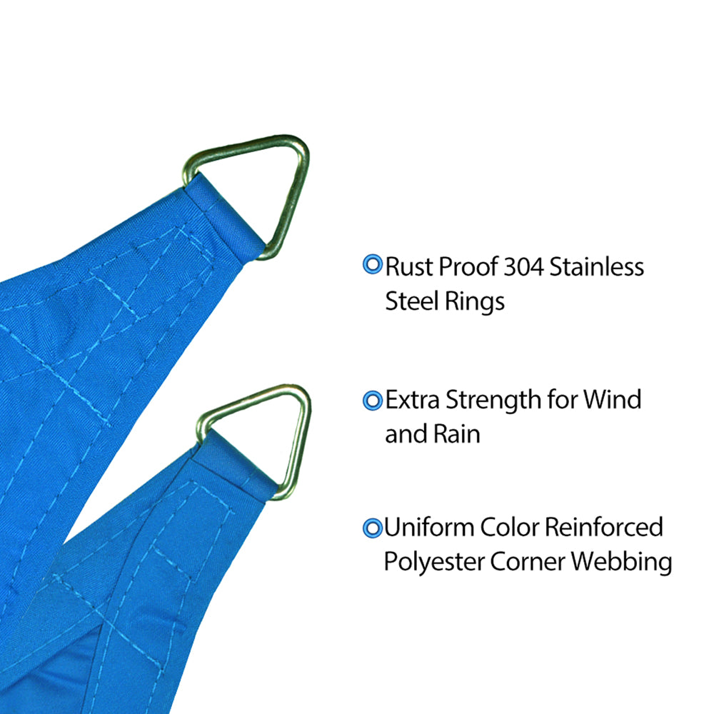 Waterproof Shade Sail Patio Awning Outdoor Garden Pool Sun Canopy Shelter Cover - 11 Colors Available
