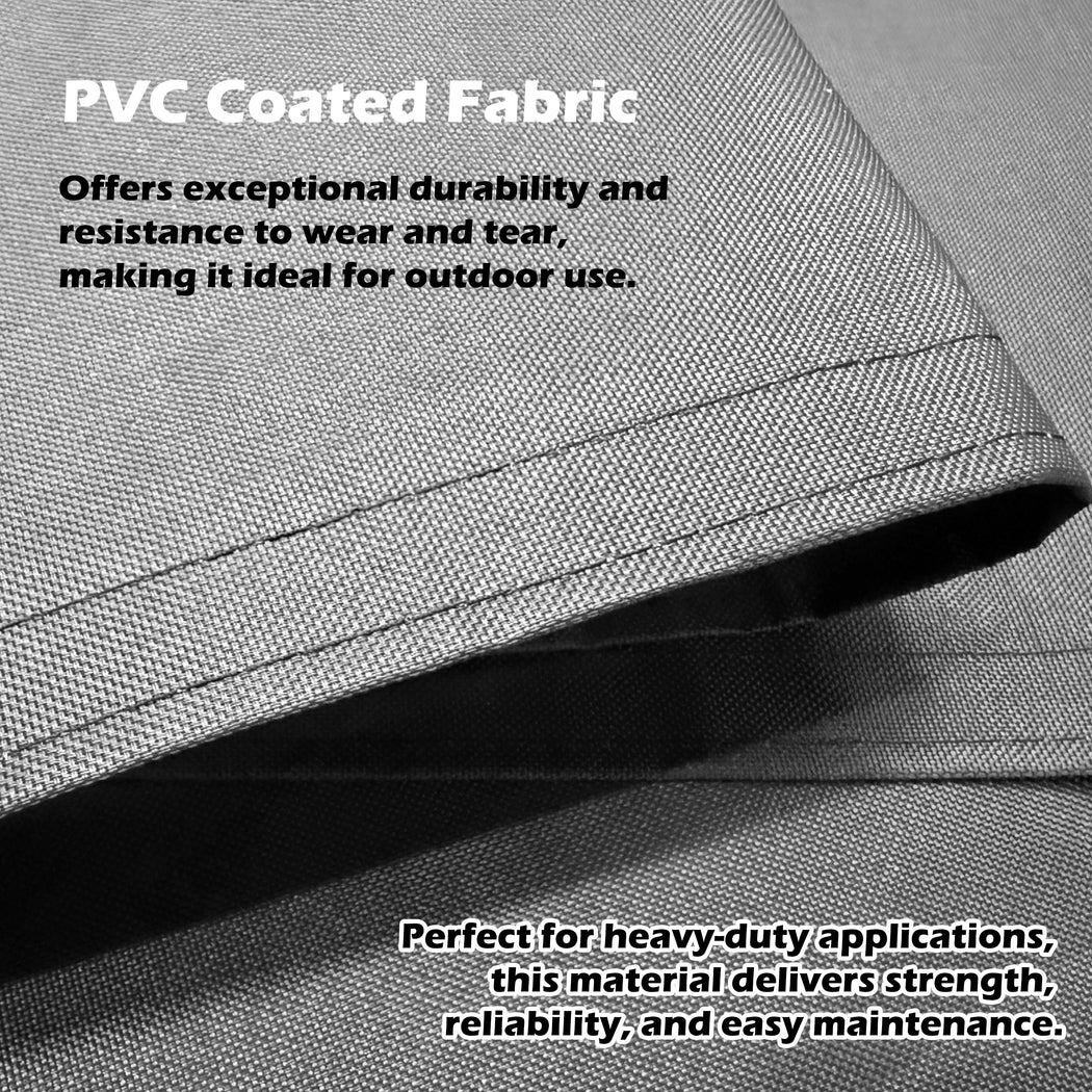 Custom Dump Truck Waterproof Tarp Black Heavy Duty PVC Cover with 5.5'' Pocket Reinforced Edge and Stainless Steel Grommets
