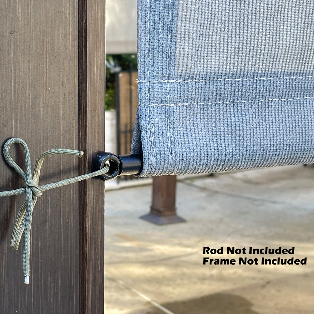 Pergola Shade Cover - HDPE Sun Shade Rod Pocket Panel for Pergola - Grey (Pergola Not Included) *Rod Pockets on the Width (Length x Width)*
