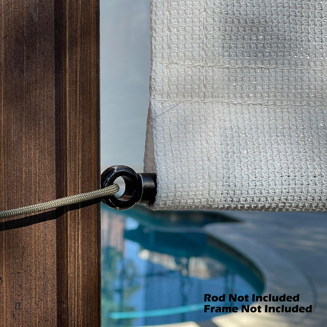 HDPE Sun Shade Rod Pocket Panel for Pergola - White (Pergola Not Included) *Rod Pockets on the Width (Length x Width)*