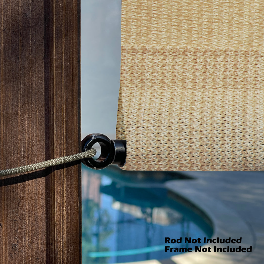 HDPE Sun Shade Rod Pocket Panel for Pergola - Banha Beige (Pergola Not Included) *Rod Pockets on the Width (Length x Width)*