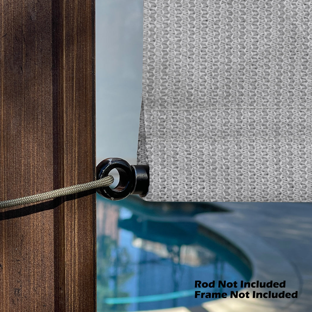 HDPE Sun Shade Rod Pocket Panel for Pergola - Smoke Tan (Pergola Not Included) *Rod Pockets on the Width (Length x Width)*