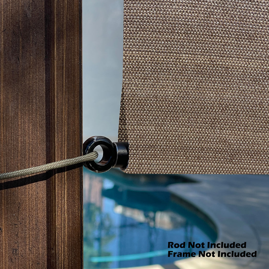Pergola Shade Cover - HDPE Sun Shade Rod Pocket Panel for Pergola - Walnut (Pergola Not Included) *Rod Pockets on the Width (Length x Width)*