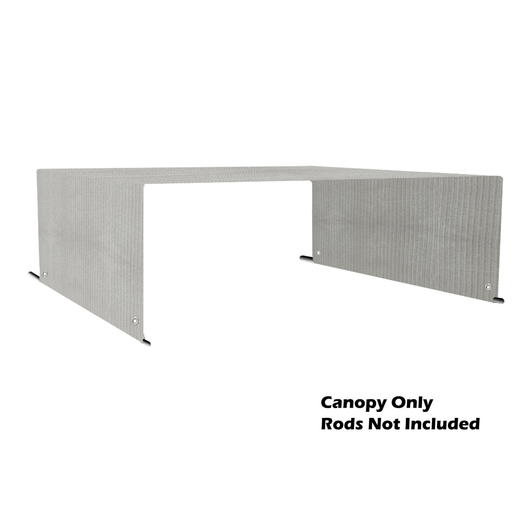 HDPE Sun Shade Rod Pocket Panel for Pergola - Smoke Tan (Pergola Not Included) *Rod Pockets on the Width (Length x Width)*