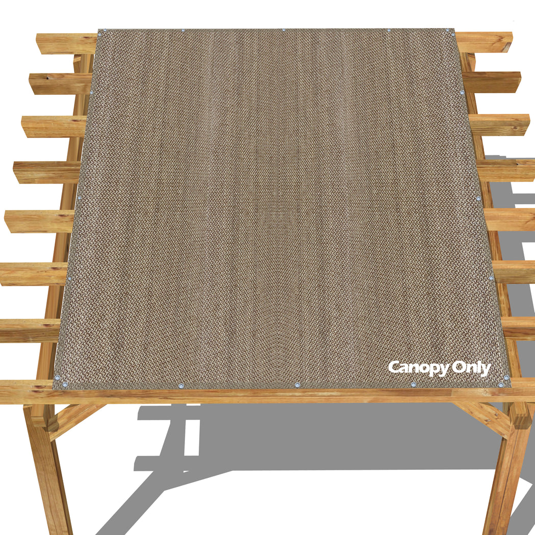 Custom Outdoor Pergola Sun Shade Cover Cloth Patio Canopy HDPE Permeable with Grommets Grey/Mocha Brown/Beige/Smoke Tan/Walnut/Sand
