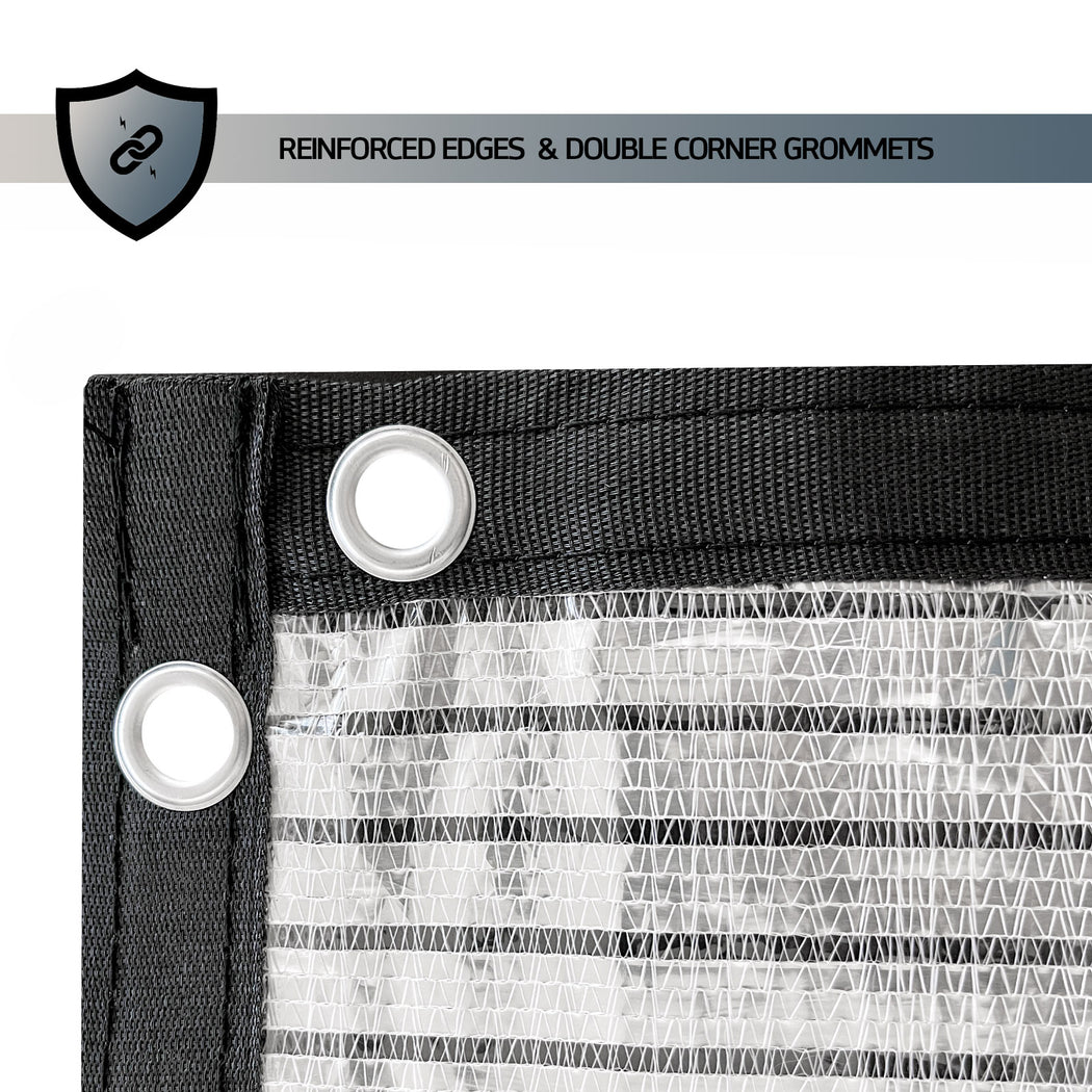 75% Reflective Aluminet Sunblock Shade Cloth with Grommets