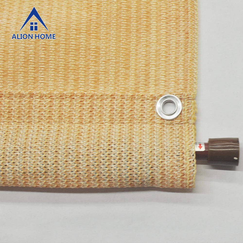 Rod Pocket Sun Shade Panel w/3 Sides Eyelets - Banha Beige *Rod Pocket on Width* *Width x Height*