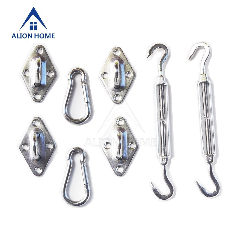 Square & Rectangle Shade Sail Stainless Steel Installation Hardware Kit - 8"