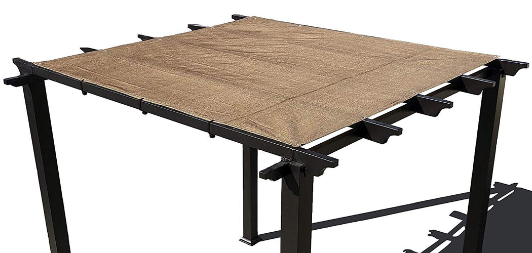 HDPE Pergola / Patio Cover Panel w/ 4 Side Hems & Grommets - Walnut