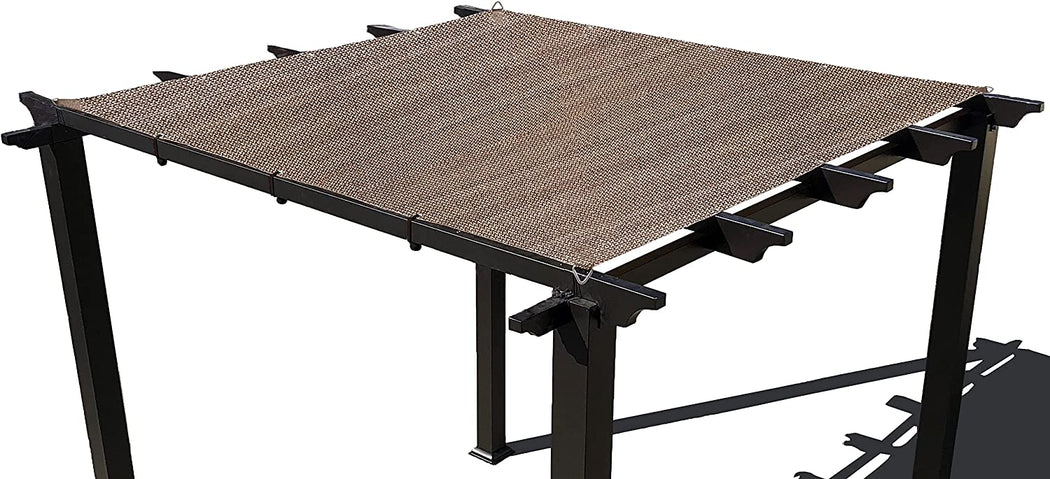 HDPE Heavy Duty Shade Sail - Straight Edge Sun Shade Cover - Walnut
