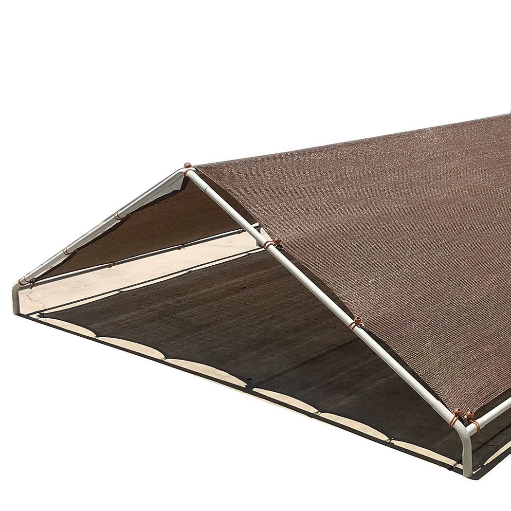 Carport Replacement Permeable Sun Shade Cover (Frame Not Included) - Mocha Brown *LISTED SIZES ARE NOT CARPORT SIZE*