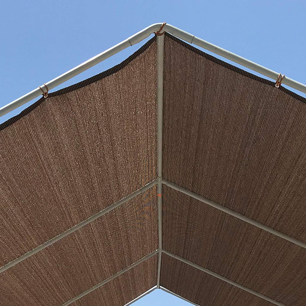 Carport Replacement Permeable Sun Shade Cover (Frame Not Included) - Mocha Brown *LISTED SIZES ARE NOT CARPORT SIZE*