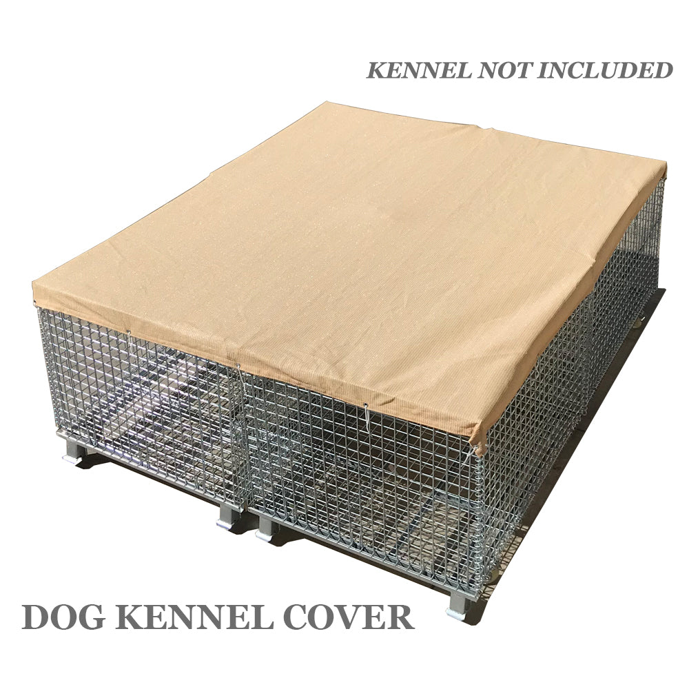 Sun Block Dog Run & Pet Kennel Shade Cover (Dog Kennel Not Included)- Banha Beige