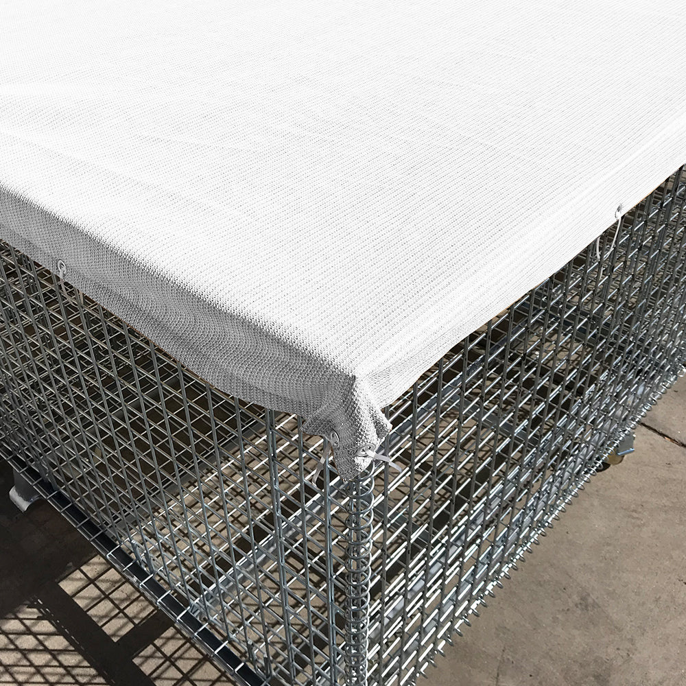 Sun Block Dog Run & Pet Kennel Shade Cover (Dog Kennel not Included) - White