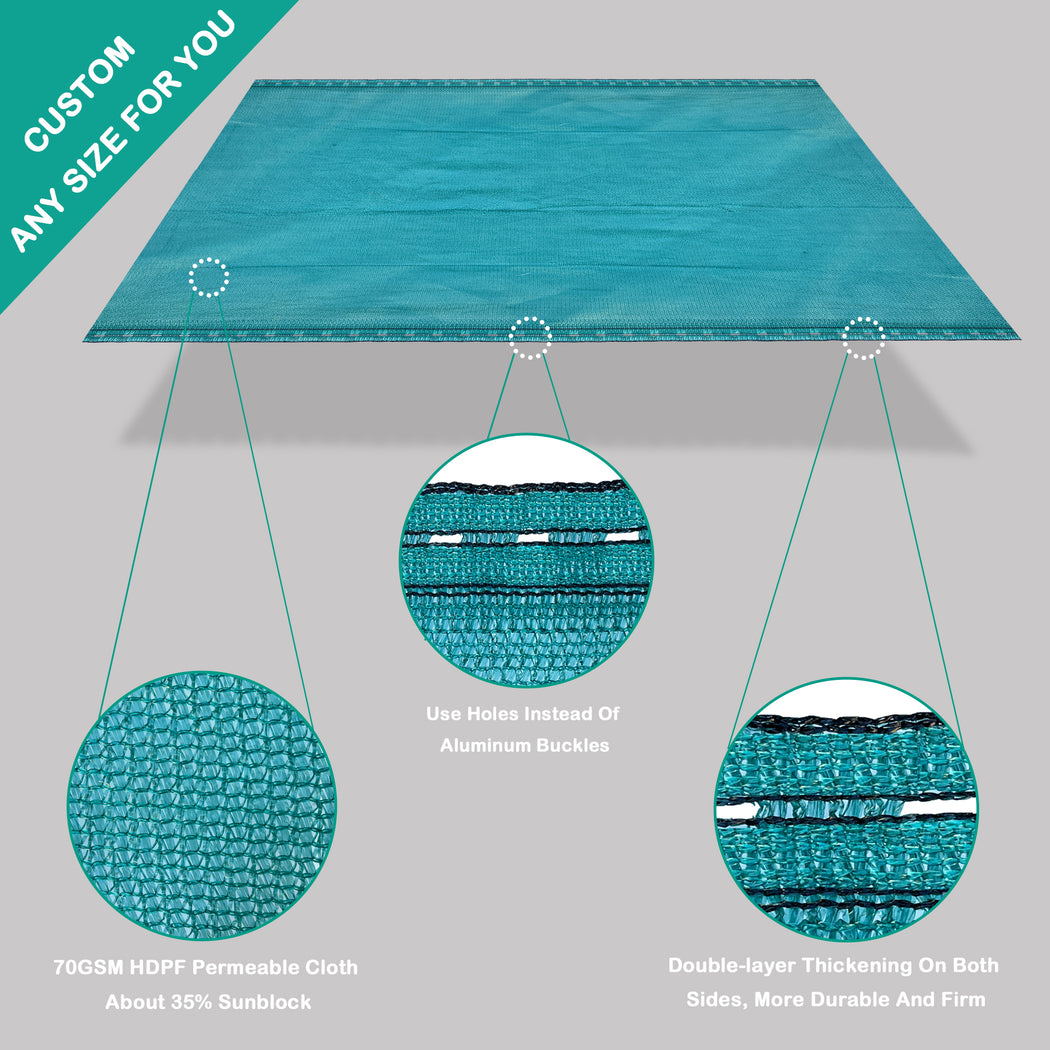 Alion Home 35% Sunblock DIY Shade Cloth - Garden Netting - Green