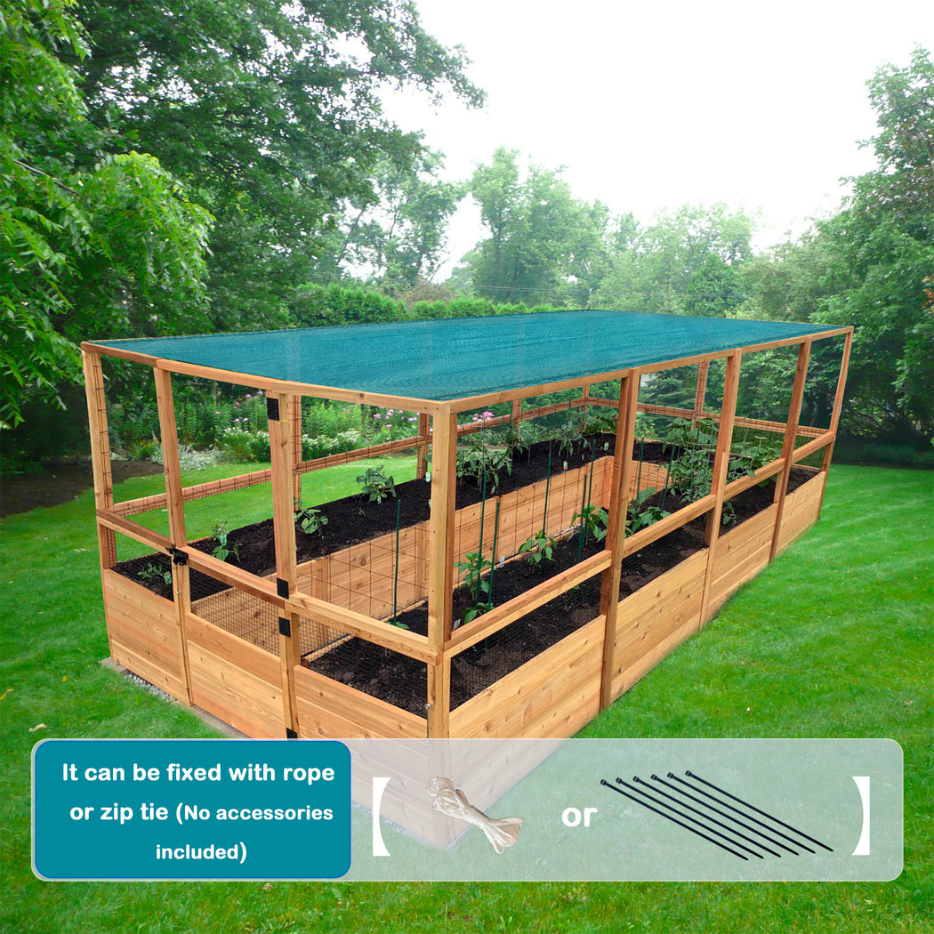 Alion Home 35% Sunblock DIY Shade Cloth - Garden Netting - Green