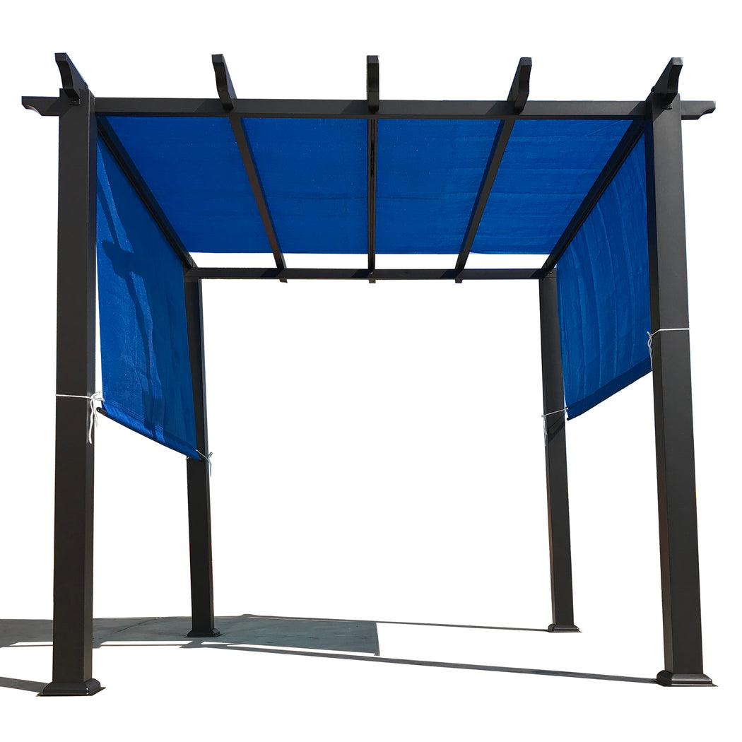 HDPE Sun Shade Rod Pocket Panel for Pergola - Royal Blue (Pergola Not Included) *Rod Pockets on the Width (Length x Width)*