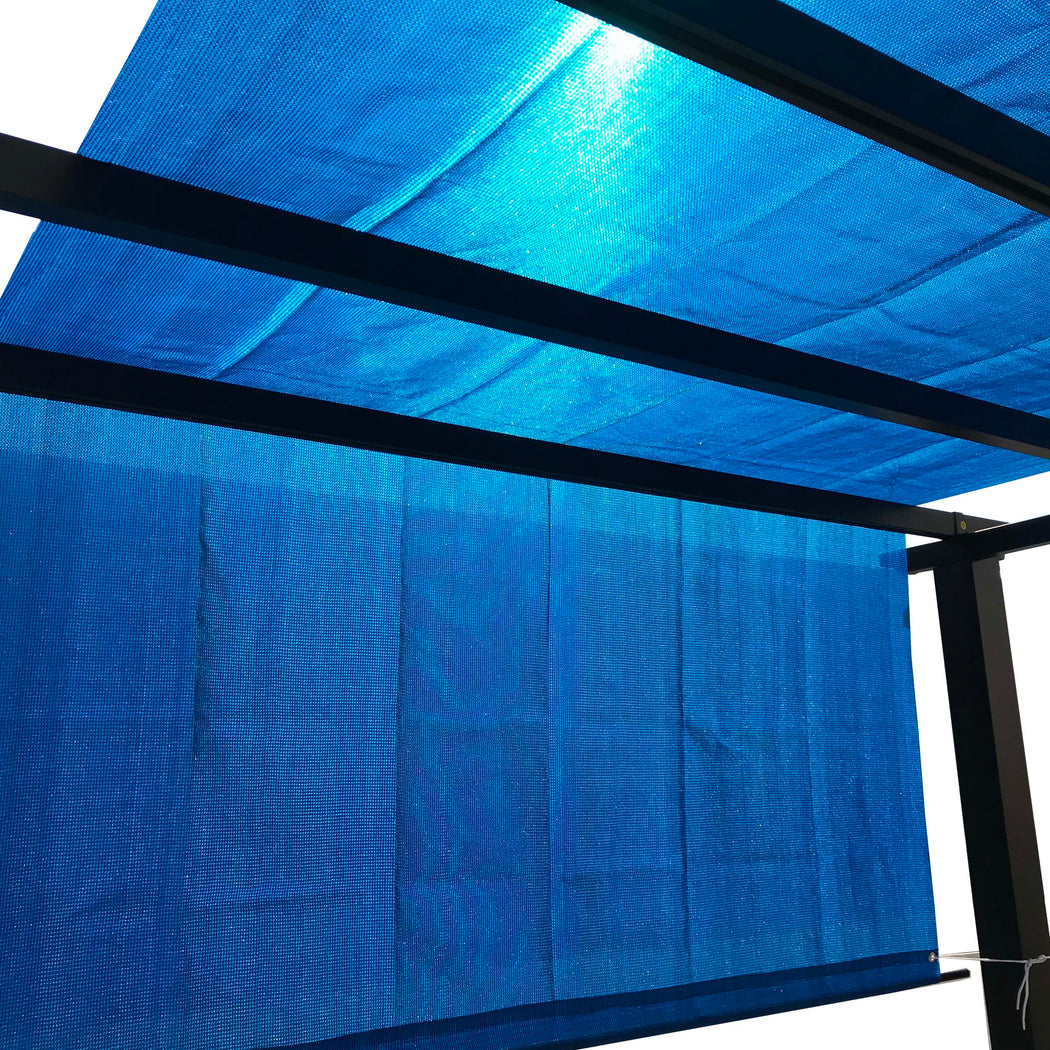 HDPE Sun Shade Rod Pocket Panel for Pergola - Royal Blue (Pergola Not Included) *Rod Pockets on the Width (Length x Width)*