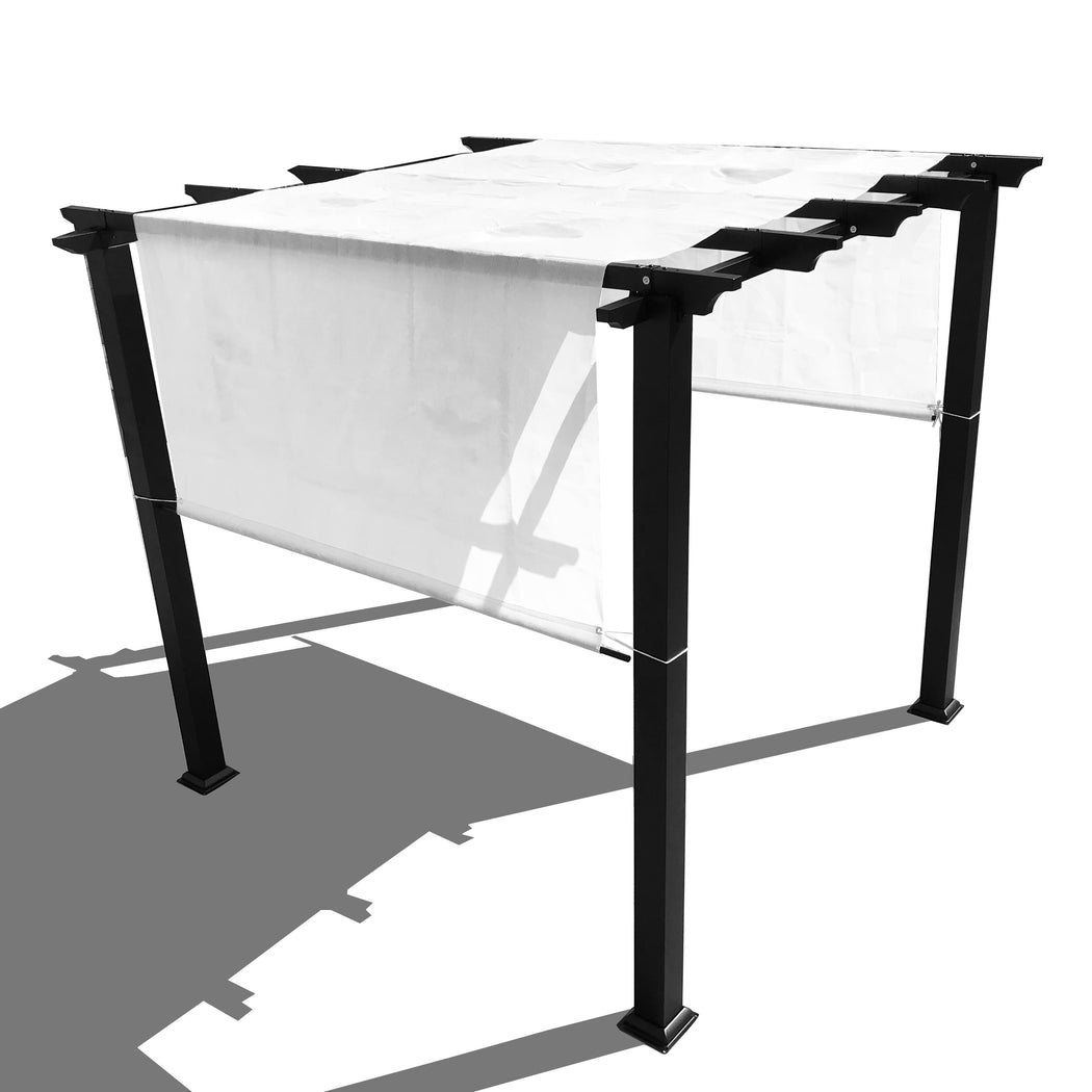 HDPE Sun Shade Rod Pocket Panel for Pergola - White (Pergola Not Included) *Rod Pockets on the Width (Length x Width)*