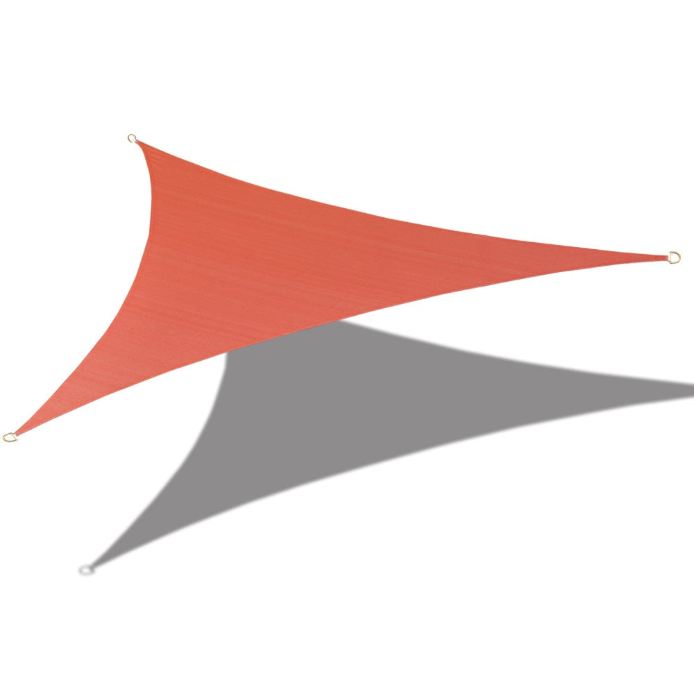 Custom Size (12ft x 12ft x 12ft) Custom HDPE Sun Shade Sail - Rust Red