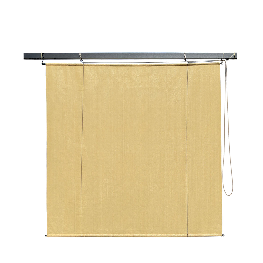 Custom Outdoor No Drill Roll Up Pergola Patio Shade - Sand