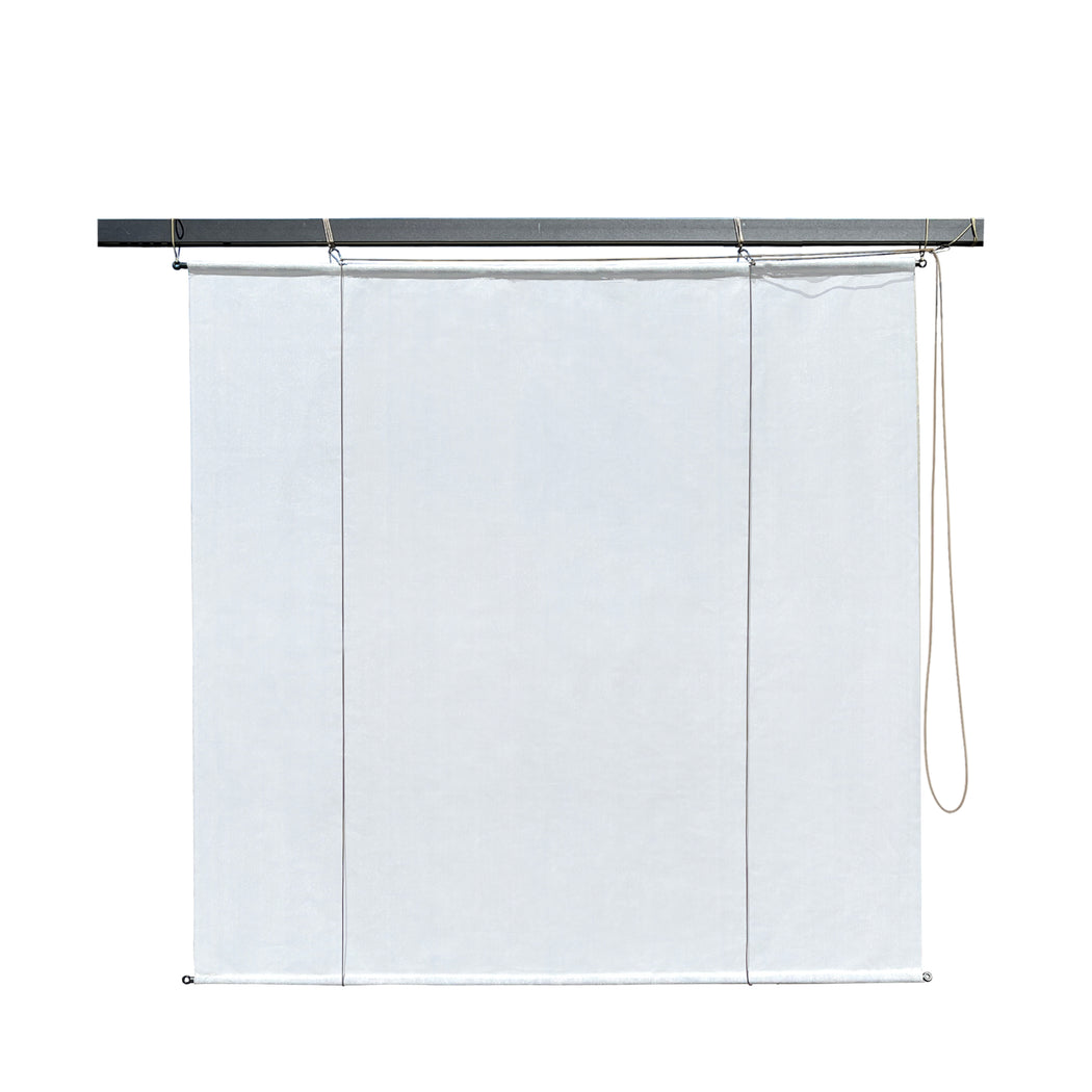 Custom Outdoor No Drill Roll Up Pergola Patio Shade - White