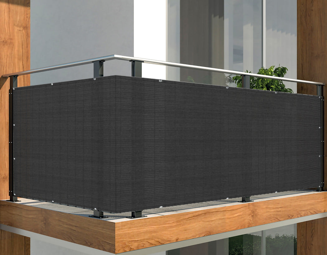 Custom Size (2ft Tall) Custom Length Privacy Screen - Black