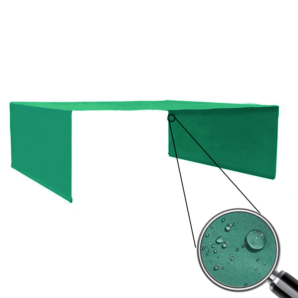 Custom Sizes Rod Pocket Waterproof Universal Replacement Shade Canopy Top Cover for Pergola - Dark Green (Pergola Not Included) *Rod Pockets on the Width (Length x Width)*