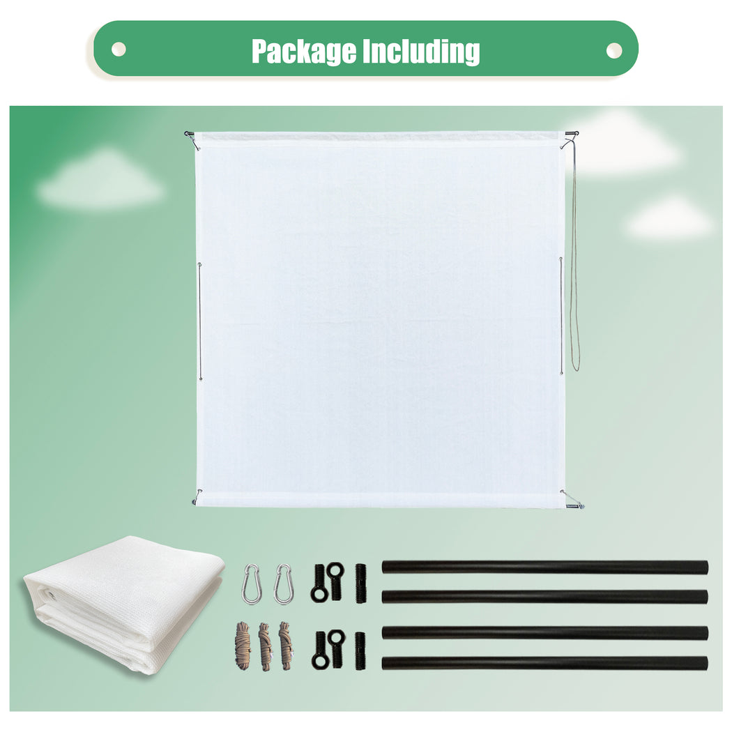Alion Home Outdoor No Drill Roman Pergola Shade - White