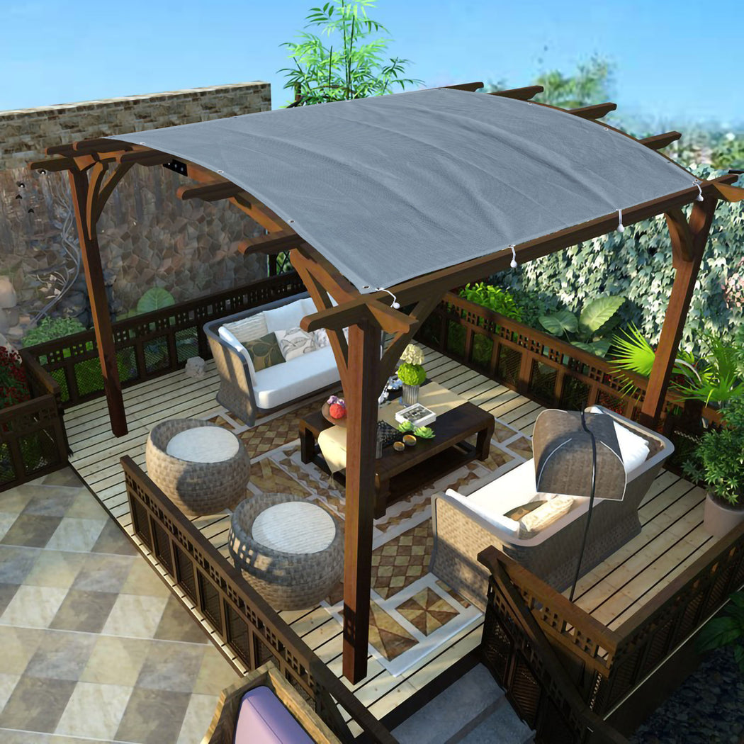 HDPE Pergola / Patio Cover Panel w/ 4 side Hems & Grommets - Grey