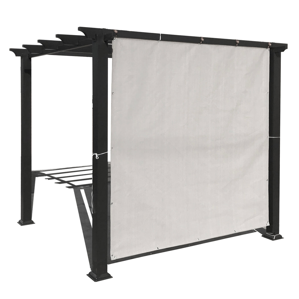 Custom Sized Sun Shade Privacy Panel (4 Sides Hemmed w/Grommets) - Smoke