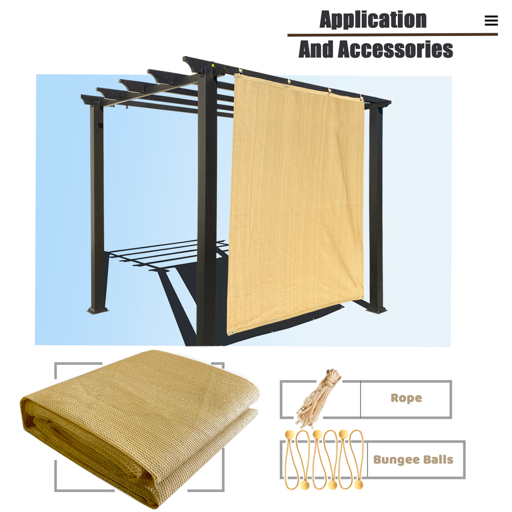 Sun Shade Panel 4 Sides Grommet - Sand