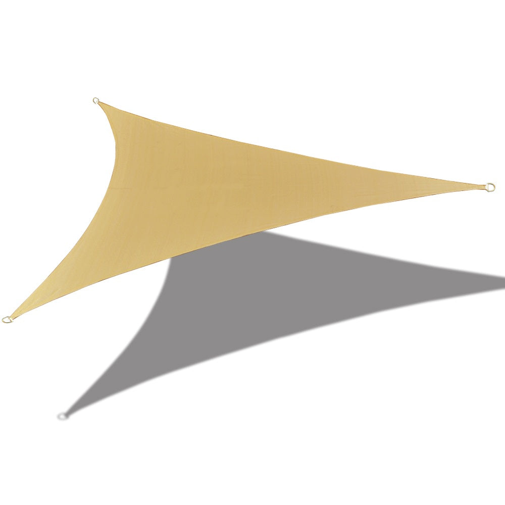 Custom Size (10' x 10' x 10') Custom HDPE Sun Shade Triangle - Sand