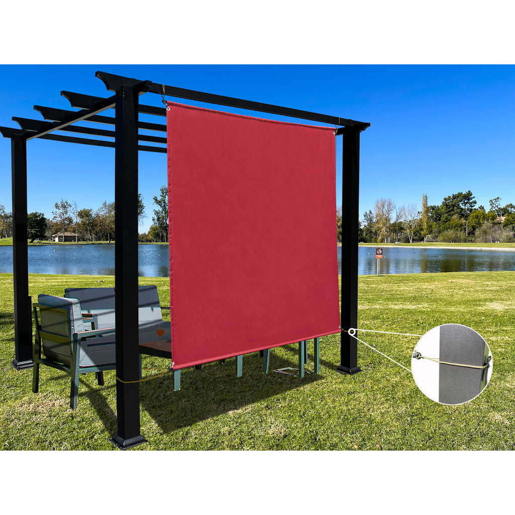 Alion Home Outdoor No Drill Roll Up Pergola Patio Shade - Banha