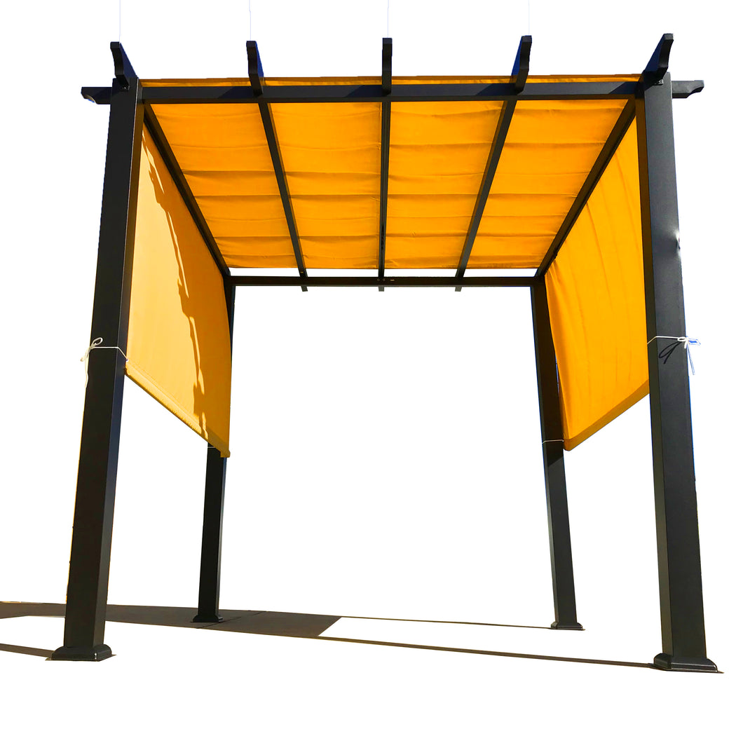 Custom Sizes Rod Pocket Waterproof Universal Replacement Shade Canopy Top Cover for Pergola - Mango Yellow (Pergola Not Included) *Rod Pockets on the Width (Length x Width)*