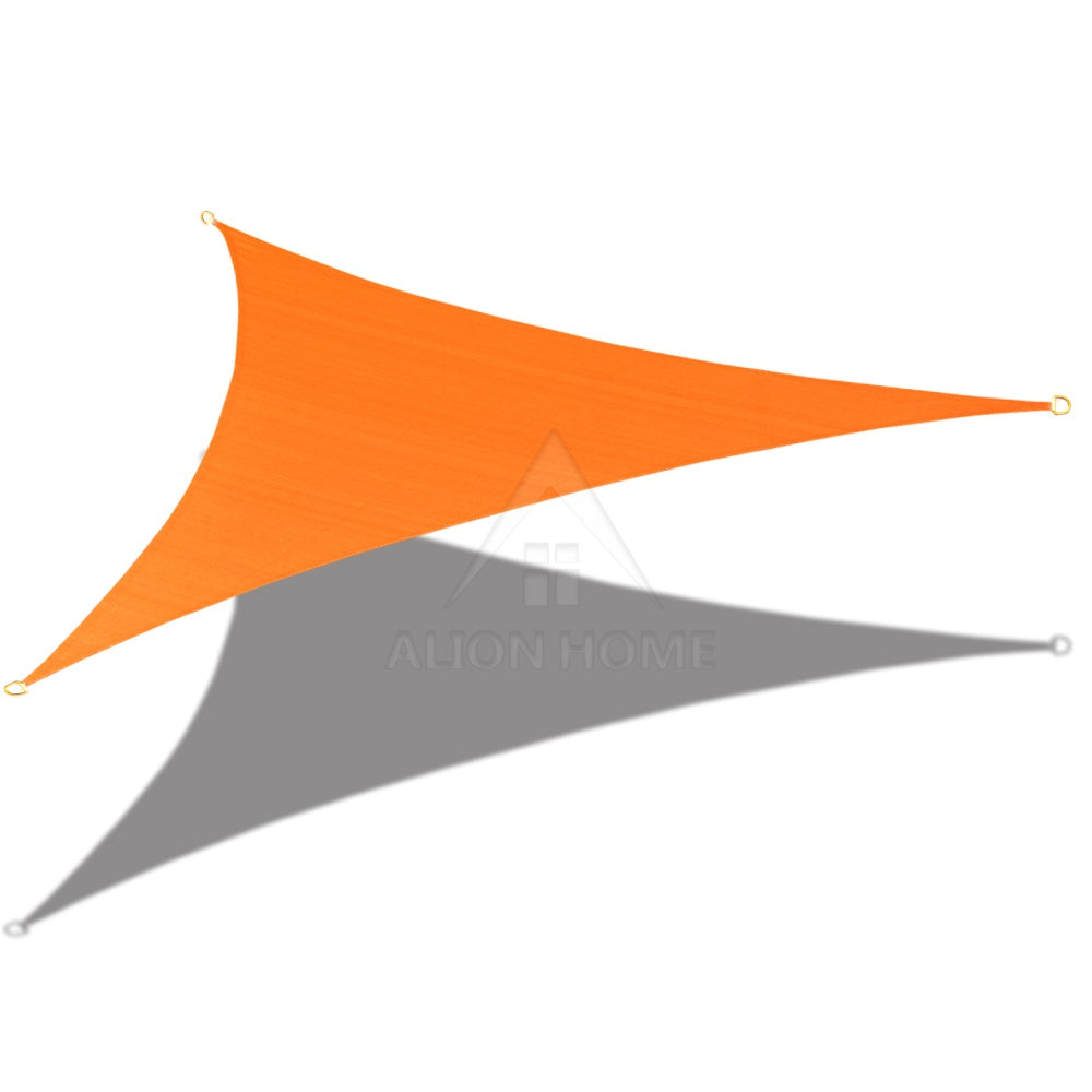 Custom Size (12ft x 12ft x 12ft) Triangular Waterproof Woven Sun Shade Sail - Vibrant Colors