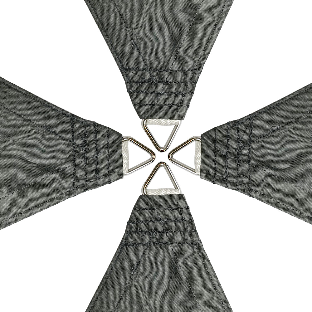 Custom Sizes Rectangular Waterproof Woven Sun Shade Sail w/Stainless Steel Hardware kit - Grey
