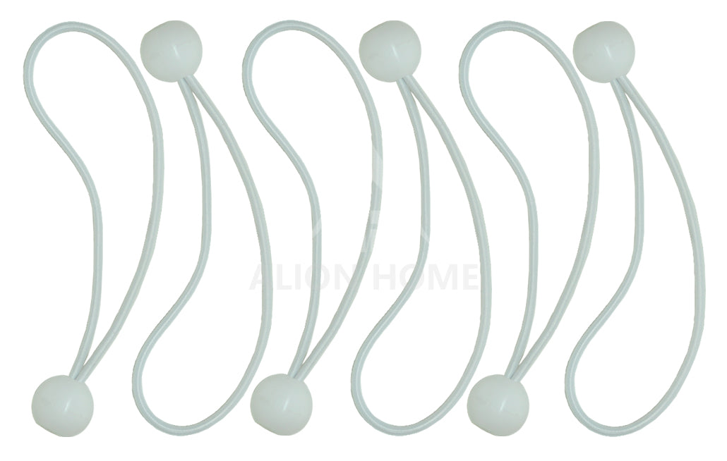 Canopy Ball Bungee Cords, 8 inch, 6EA - White