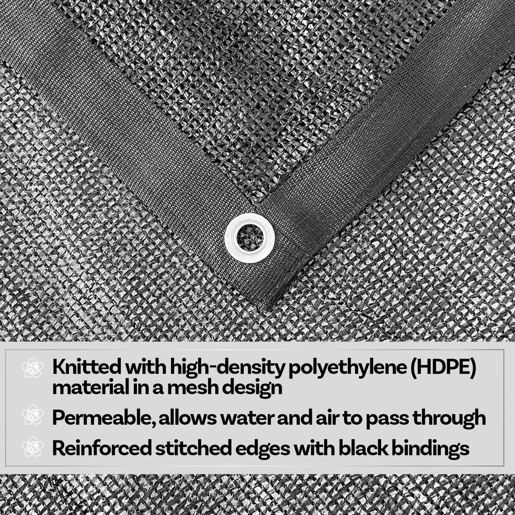 Custom Size 40% Sun Block Garden Netting Mesh - Black